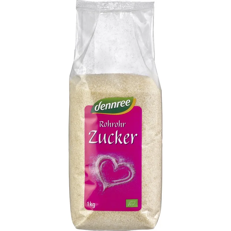 Zahar eco brut din trestie, 1kg, Dennree — preț și oferte