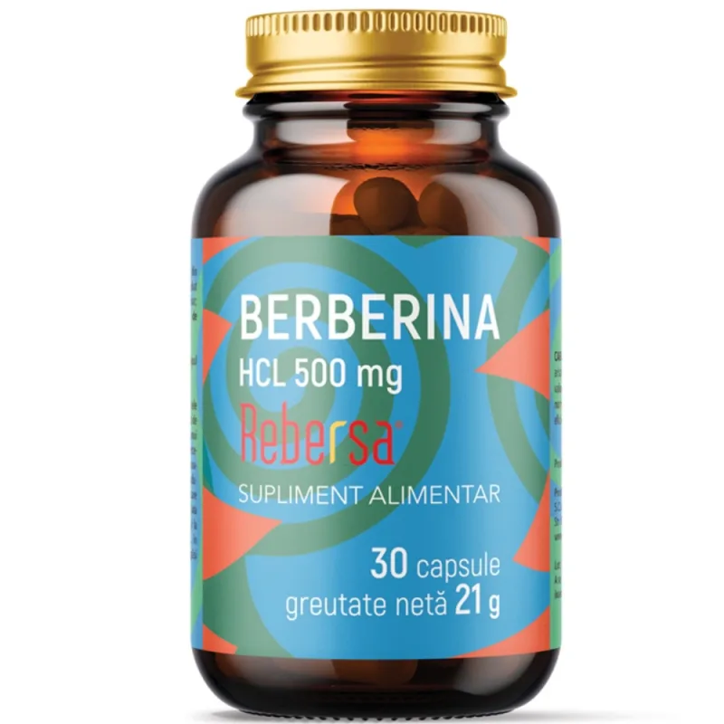 Berberina HCL 500mg, 30 capsule, Laboratoarele Remedia — preț și oferte
