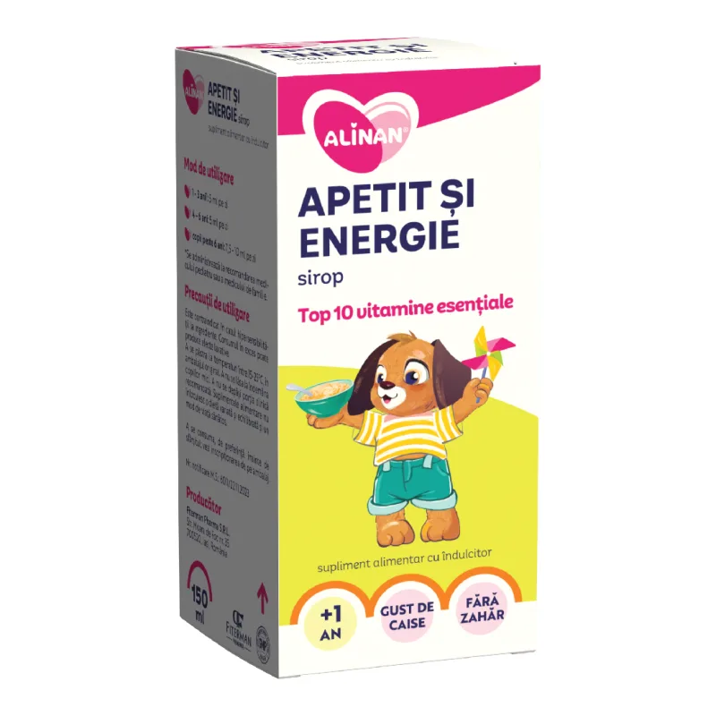 Sirop apetit si energie Alinan, 150 ml, Fiterman Pharma — preț și oferte