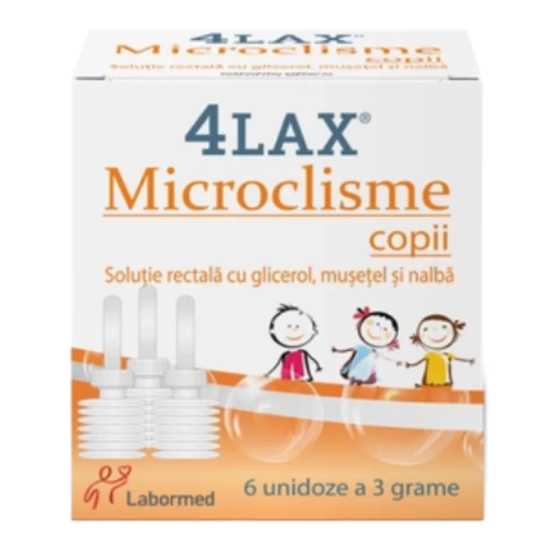 Microclisme copii 4Lax, 6 unidoze, Labormed LABORMED PHARMA — preț și oferte