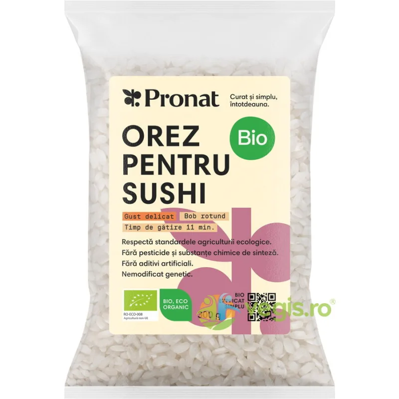 Orez pentru Sushi Ecologic/Bio 300g PRONAT — preț și oferte