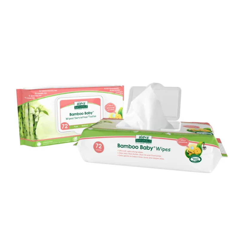 Servetele umede din fibre de bambus, 72 bucati, Aleva Naturals — preț și oferte