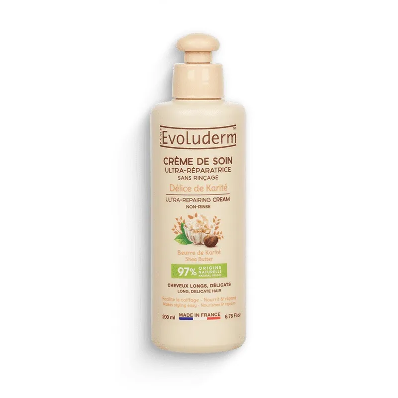 Crema pentru ingrijirea parului ultra-reparatoare Délice de Karité, 200ml, Evoluderm — preț și oferte