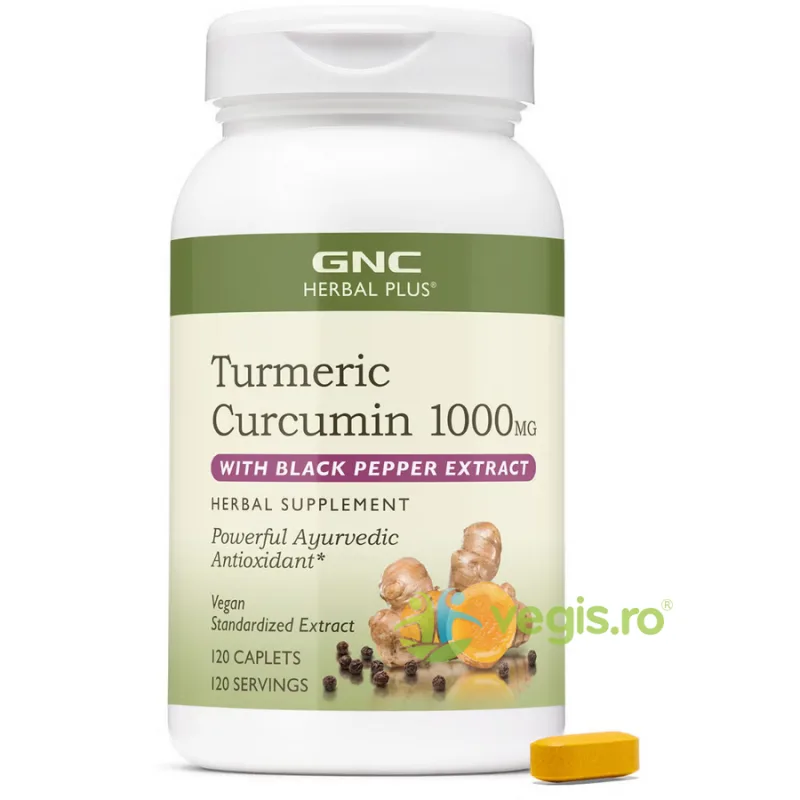 Turmeric Curcumin 1000mg 120tb GNC — preț și oferte