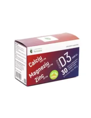 Calciu Magneziu Zinc Vitamina D3 30 pl. Laboratoarele Remedia