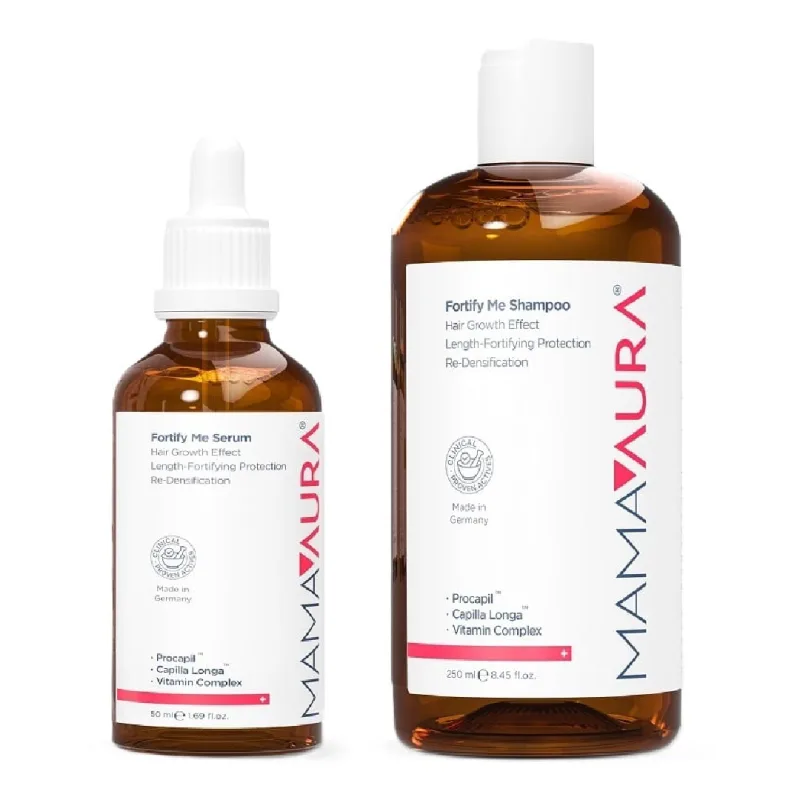 Pachet Sampon redensificator, 250ml + Ser redensificator, 50ml, Fortify Me, Mamaaura — preț și oferte