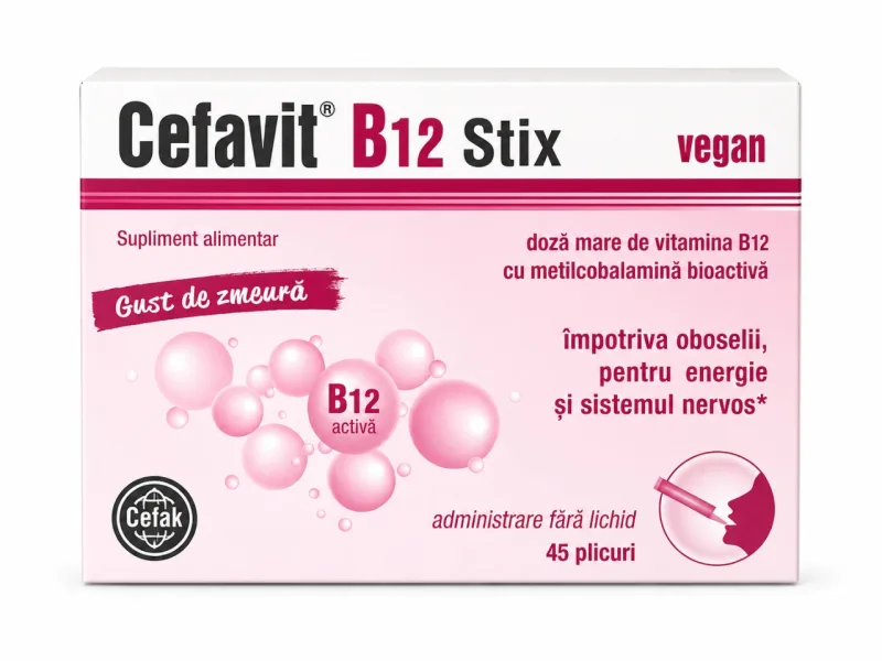 Cefavit B12 Stix, 45 plicuri, Cefak KG — preț și oferte