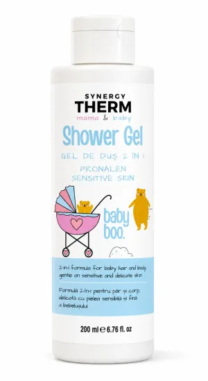 Gel de Duș 2 în 1 pentru Bebeluși Mama & Baby, 200 ml, Synergy Therm