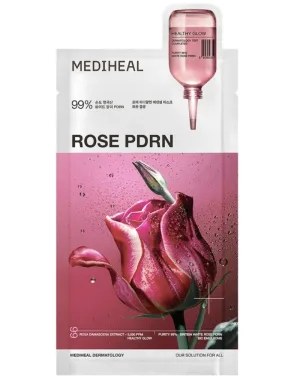 Mască Tip Șervețel Rose PDRN Essential Sheet Mask Healthy Glow, 24 ml, Mediheal