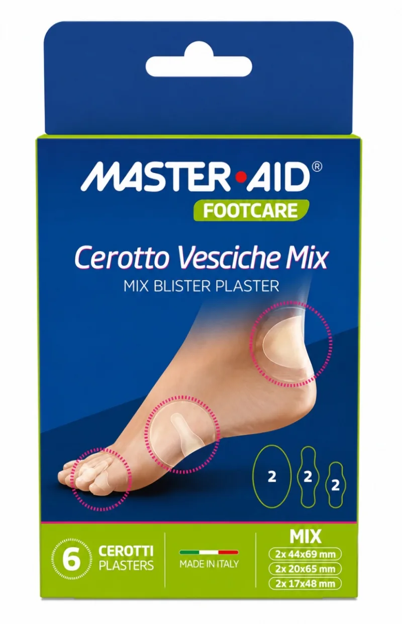Plasturi Hidrocoloidali pentru Bășici Mix Foot Care, 6 Bucăți, Master-Aid — preț și oferte