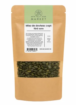 Miez de Dovleac Copt fără Sare, 250 g, Bio-Market