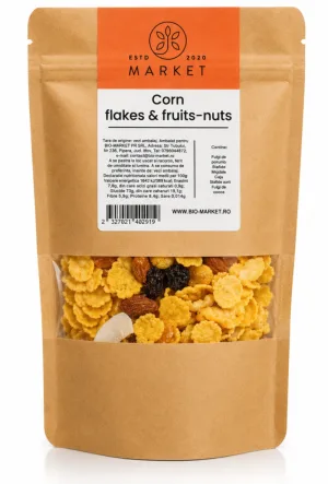 Corn Flakes cu Fructe-Nuci, 350 g, Bio-Market