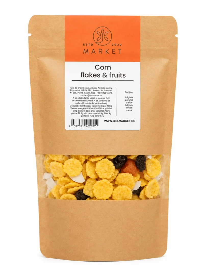 Corn Flakes cu Fructe, 175 g, Bio-Market — preț și oferte