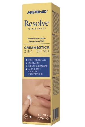 Cremă de Față cu Protecție Solară SPF 50+ și Stick SPF 50+, 40 ml + 3,2 ml, Resolve