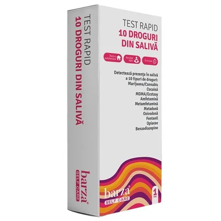 Test Rapid din Salivă 10 Droguri, 1 bucată, Self Care - Barza — preț și oferte