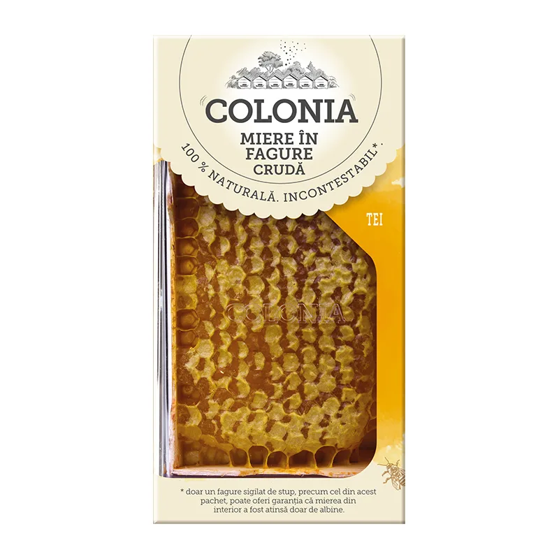 Fagure cu miere de tei cruda, 150g, Colonia — preț și oferte