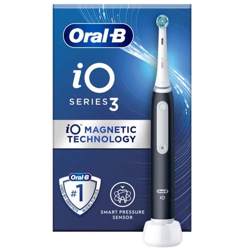 Periuta de dinti electrica cu un capat de periaj iO3 Negru, 1 bucata, Oral-B — preț și oferte