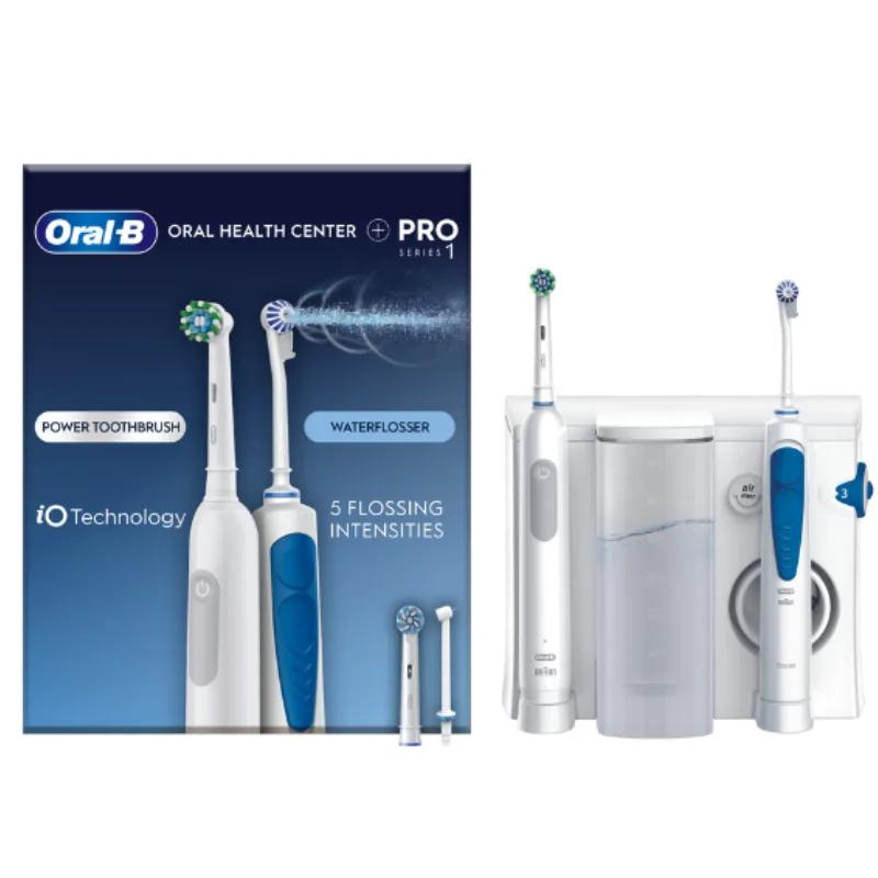 Set irigator cu 5 trepte de intensitate si 4 capete + Periuta de dinti electrica Pro-1, Oral-B — preț și oferte