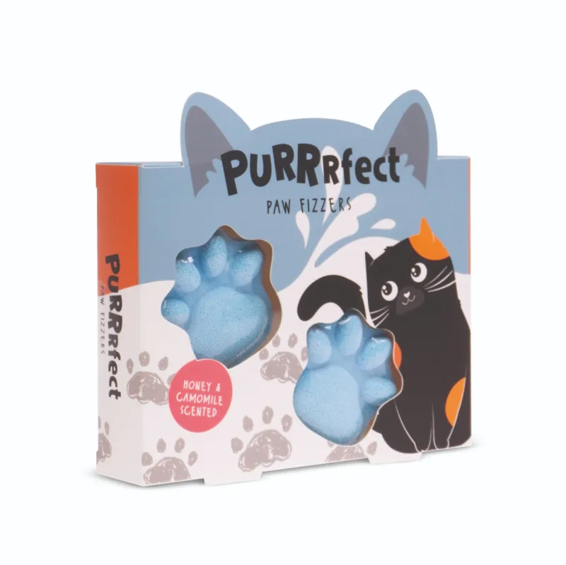 Set bombe efervescente de baie Purrfect, 2 x 50g, Treffina — preț și oferte