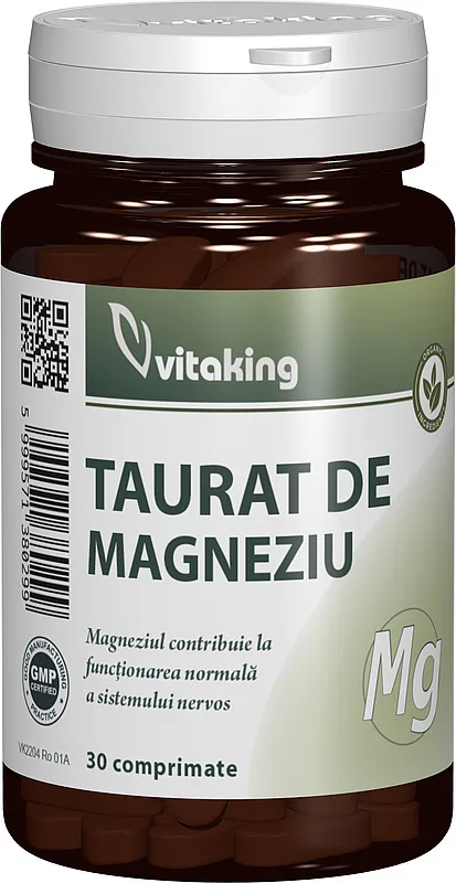 Taurat de magneziu, 30 comprimate, Vitaking — preț și oferte