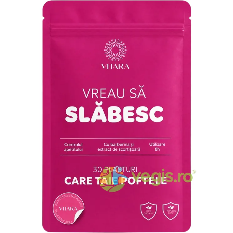 Plasturi cu Barberina si Extract de Scortisoara Vreau sa Slabesc 30buc VITARA — preț și oferte