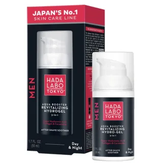 Gel Intens Hidratant Revitalizant 3 în 1 După Ras de Zi/Noapte pentru Bărbați, 50 ml, Hada Labo Tokyo