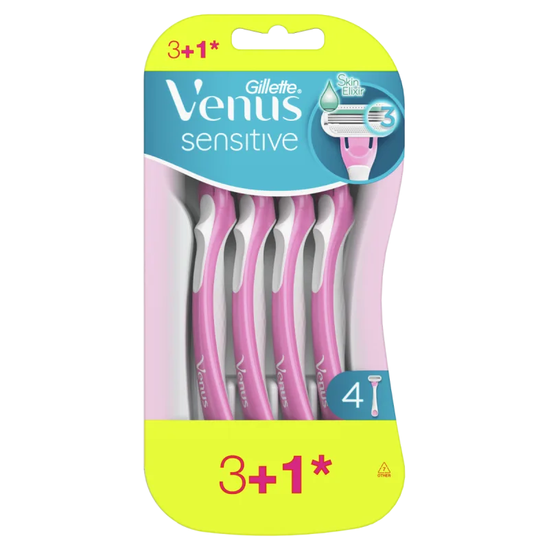 Set aparate de ras de unica folosinta Venus Sensitive, 4 bucati, Gillette — preț și oferte