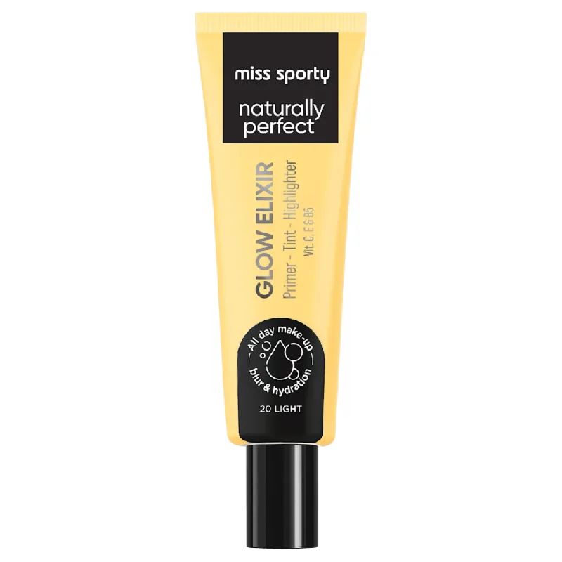 Baza de machiaj 3in1 Naturally Perfect Glow Elixir 20 Light, 20ml, Miss Sporty — preț și oferte