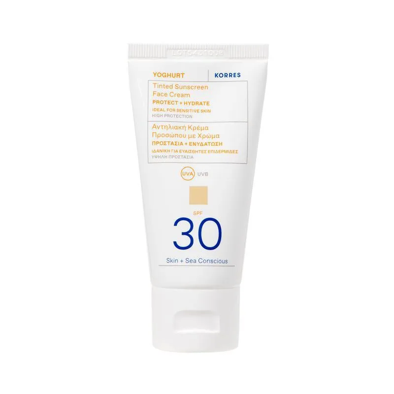 Crema colorata pentru ten cu SPF 30 Yoghurt, 50ml, Korres — preț și oferte