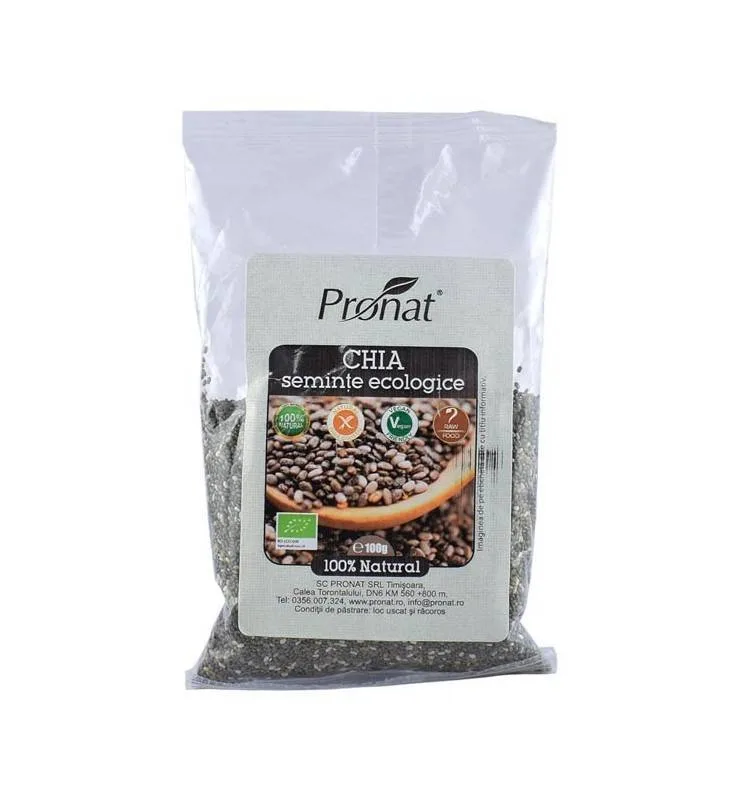 Seminte de Chia - eco-bio 100g - Pronat — preț și oferte