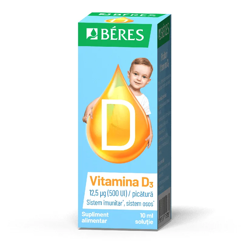 Picaturi Vitamina D3, 10 ml solutie, Beres BERES PHARMACEUTICALS — preț și oferte