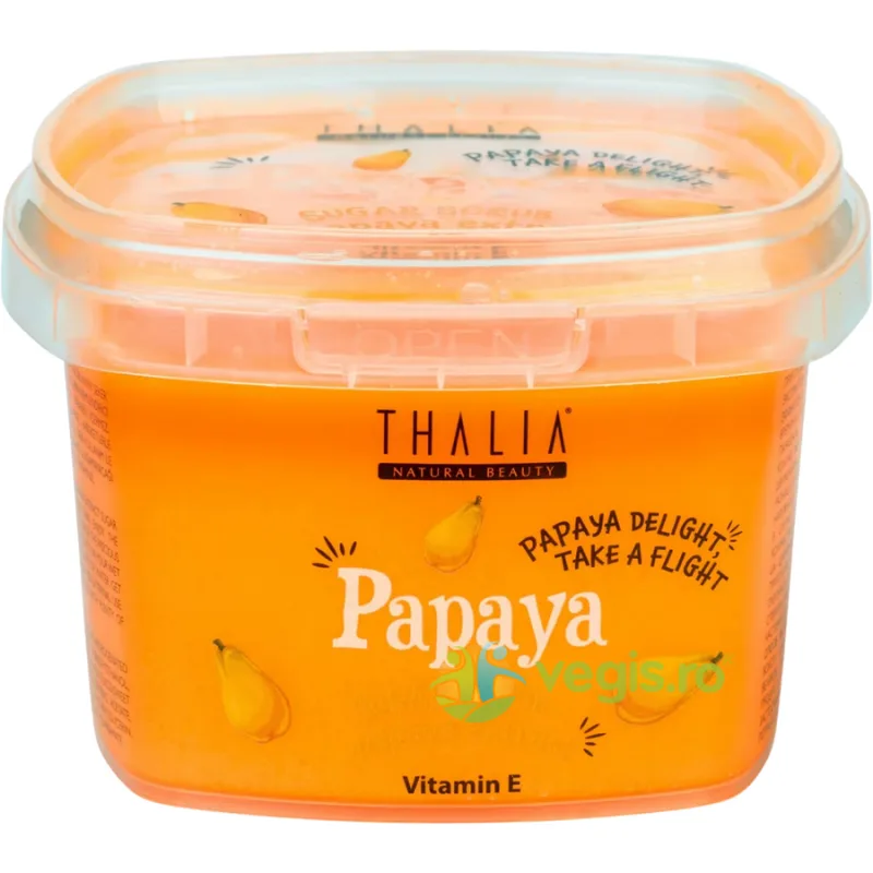 Scrub pentru Corp pe Baza de Zahar cu Extract de Papaya + Vitamina E Papaya Delight Take a Flight 300g Thalia — preț și oferte