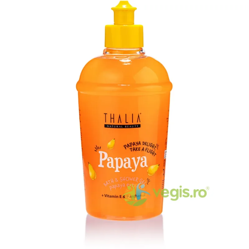 Gel de Dus cu Extract de Papaya + Vitamina E + Pantenol Papaya Delight Take a Flight 400ml Thalia — preț și oferte