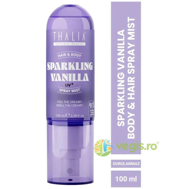 Spray Parfumat pentru Par si Corp cu filtru UV Sparkling Vanilla 100ml Thalia — preț și oferte