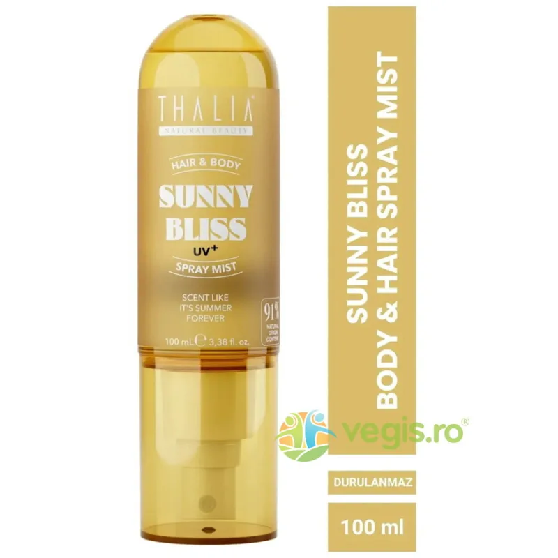 Spray Parfumat pentru Par si Corp cu Filtru UV Sunny Bliss 100ml Thalia — preț și oferte