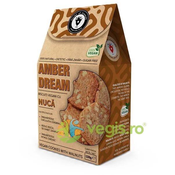 Biscuiti cu Nuca fara Zahar Adaugat Amber Dream 130g THE COOKIES LAB — preț și oferte