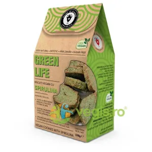 Biscuiti cu Spirulina fara Zahar Adaugat Green Life 130g