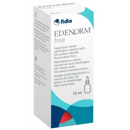 Edenorm 5% solutie oftalmica hipertonica, 10 ml, Fidia FIDIA FARMACEUTICI — preț și oferte