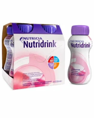 Nutridrink cu aroma de capsuni, 4x200ml, Nutricia