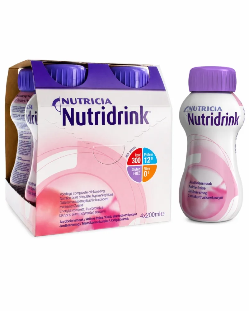 Nutridrink cu aroma de capsuni, 4x200ml, Nutricia NUTRICIA OLANDA — preț și oferte