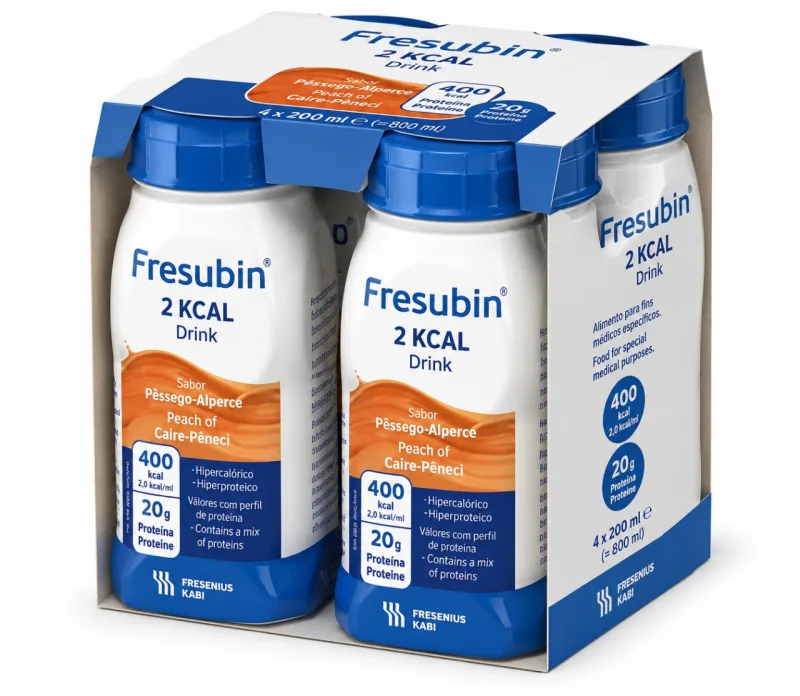 Băutură Fresubin 2 kcal Fibre cu Aromă de Caise-Piersici, 4 x 200 ml, Fresenius Kabi Fresenius Kabi Germania — preț și oferte