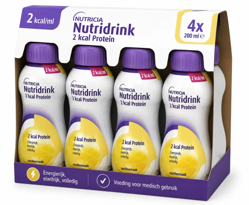Nutridrink Protein 2 kcal cu Aromă de Vanilie, 4 x 200 ml, Nutricia NUTRICIA OLANDA — preț și oferte