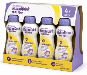 Nutridrink Multi Fibre cu Aromă de Banane, 4 x 200 ml, Nutricia