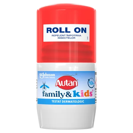 Autan family & kids roll-on repelent impotriva insectelor 50ml fl. Johnson — preț și oferte