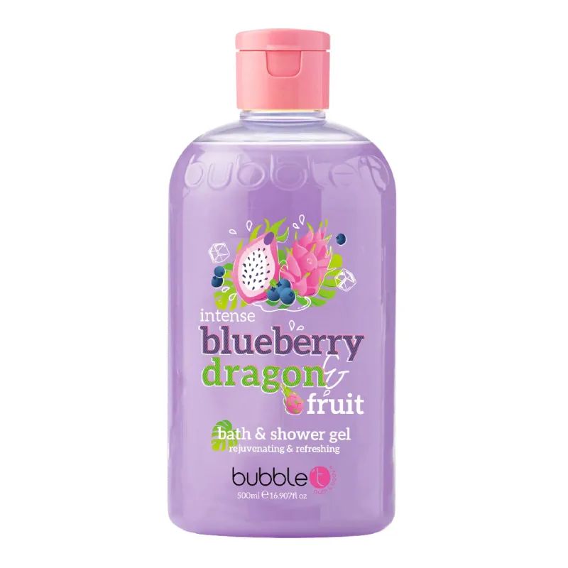 Gel de dus si baie cu aroma de afine si fructul dragonului, 500ml, Bubble T — preț și oferte