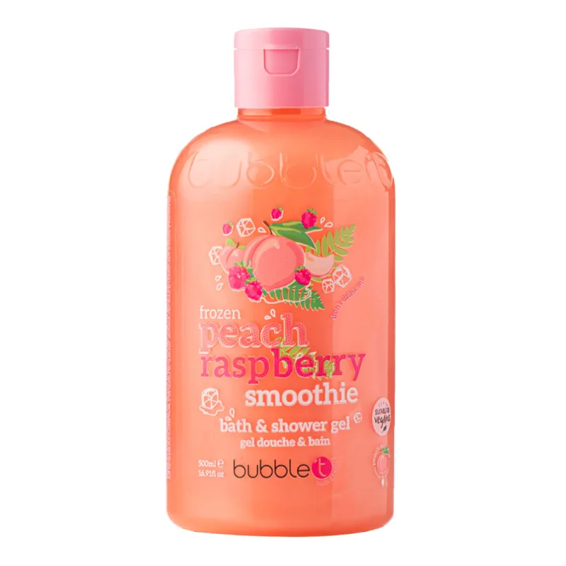 Gel de dus si baie cu aroma de piersica si zmeura, 500ml, Bubble T — preț și oferte