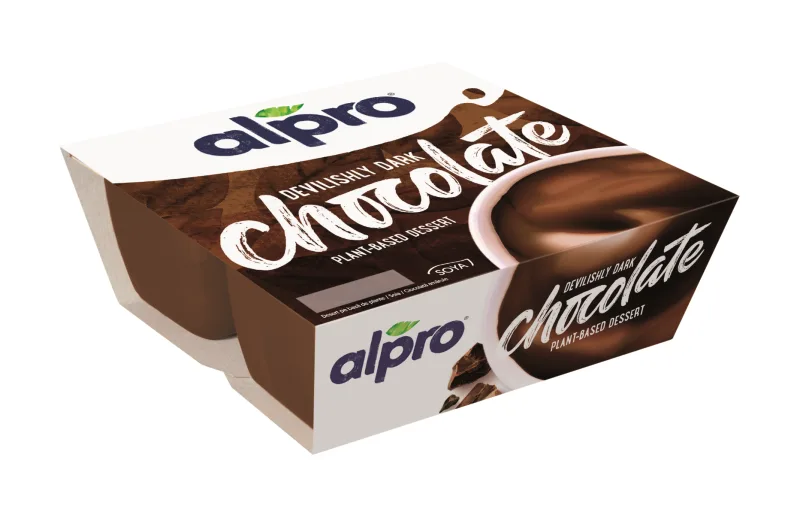 Desert din soia cu ciocolata neagra, 4 x 125g, Alpro — preț și oferte