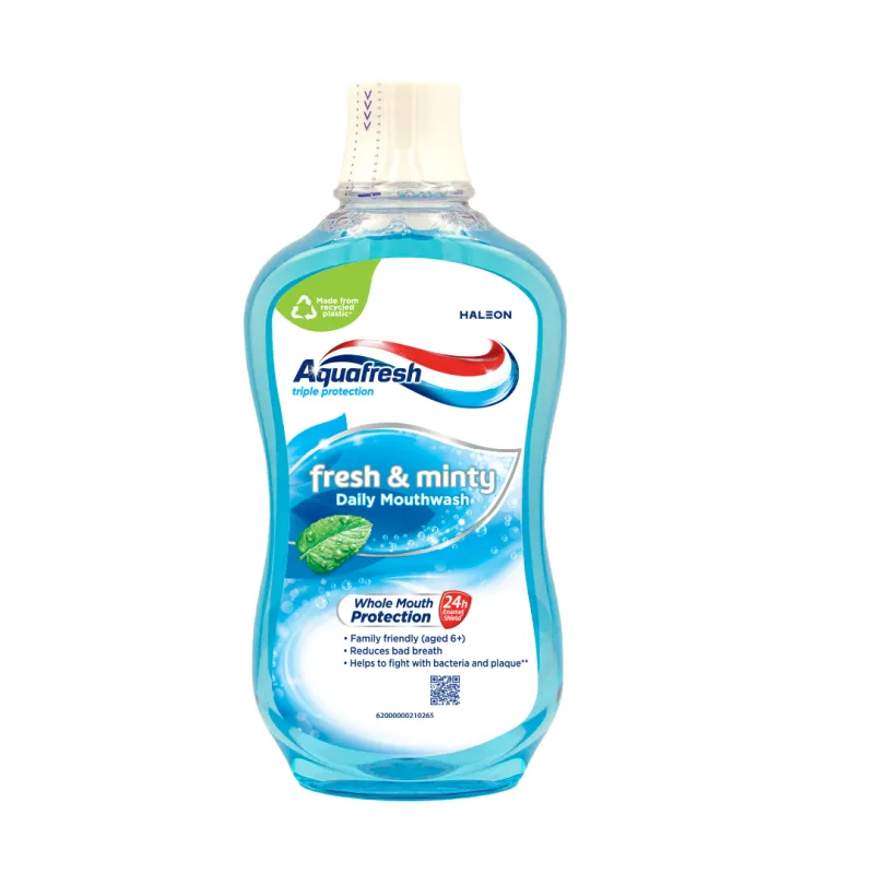 Apa de gura fara alcool Fresh & Minty, 500ml, Aquafresh — preț și oferte