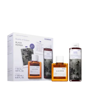 Pachet Black Pepper Apa de toaleta 50ml + Gel de dus 250ml, Korres