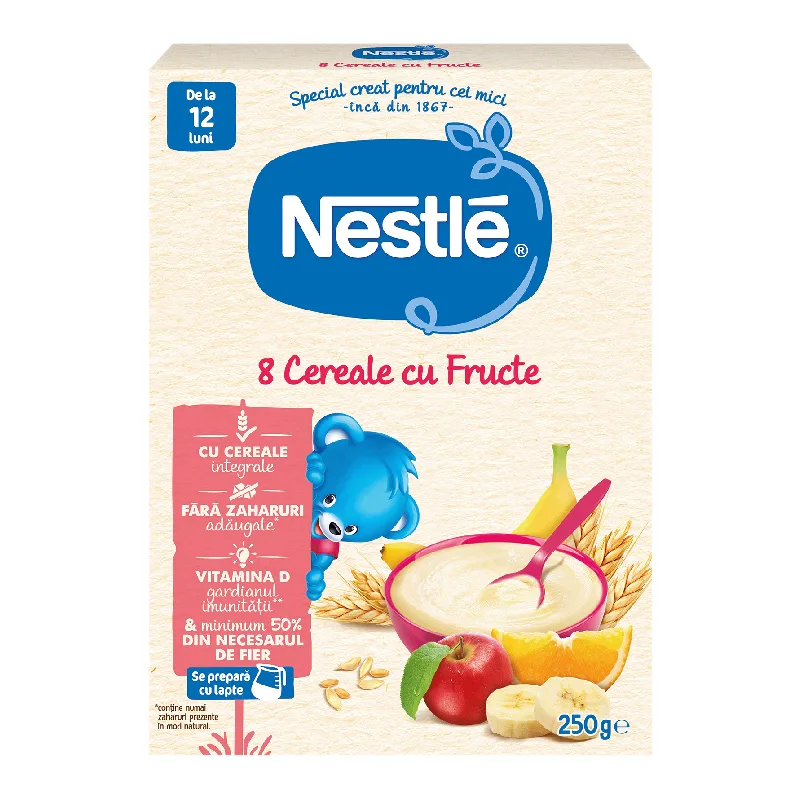 Mix 8 cereale cu fructe Infant Cereals, +12 luni, 250 g, Nestle — preț și oferte